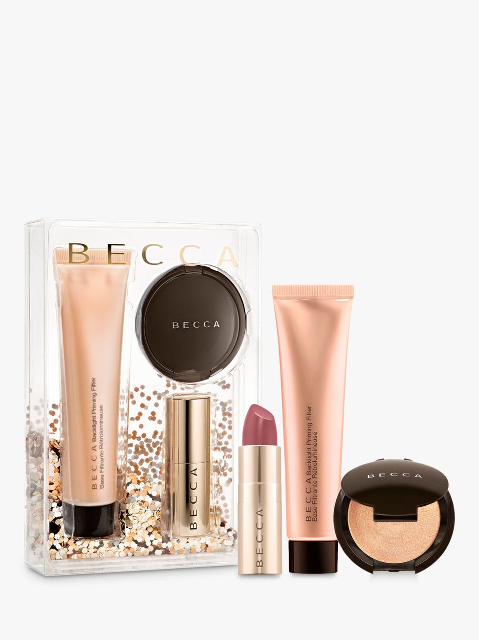 Your Glow-To Glow Primer, Highlighter & Lip Makeup Gift Set