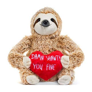 sloth valentine stuffed animal