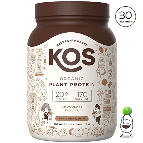 kos organic plant based protein powder chocolate