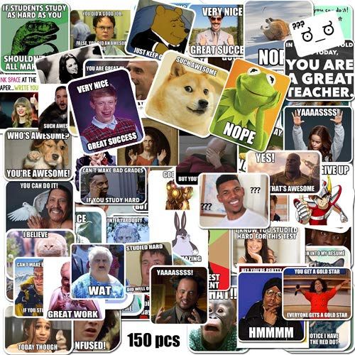 Meme Stickers 150 Pcs