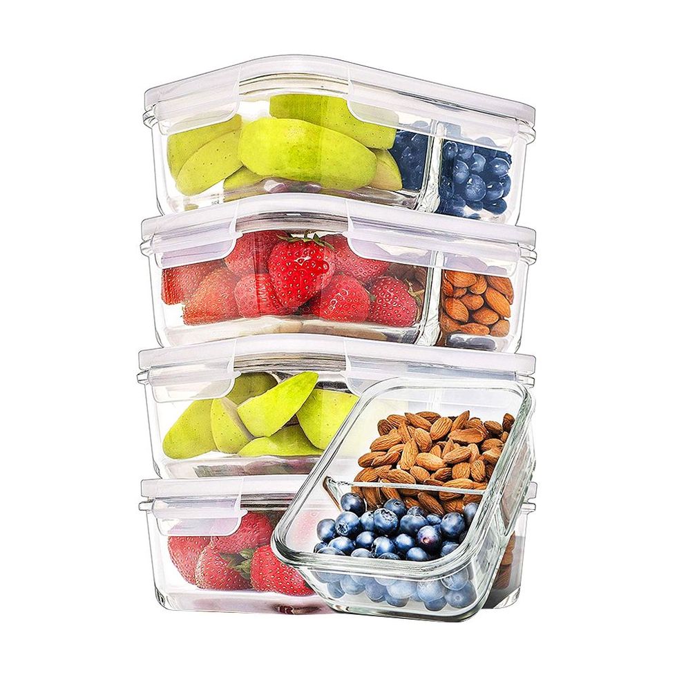  C CREST [10 Pack] Glass Meal Prep Containers, Food