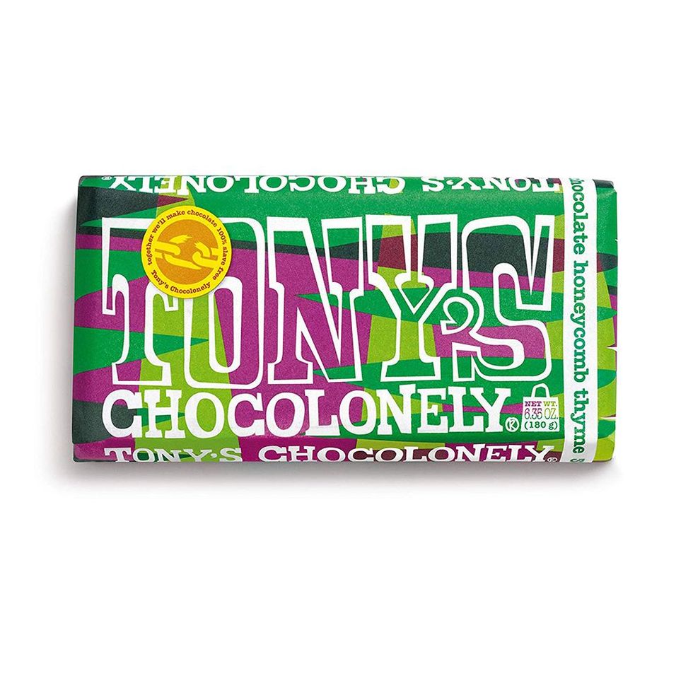 Tony's Chocolonely Milk Honeycomb Thyme Chocolate Bar 