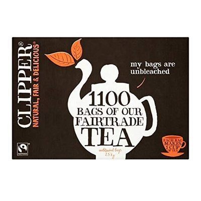 Clipper Fairtrade Everyday One Cup Tea 1100 Bag x 3 (Pack of 3)