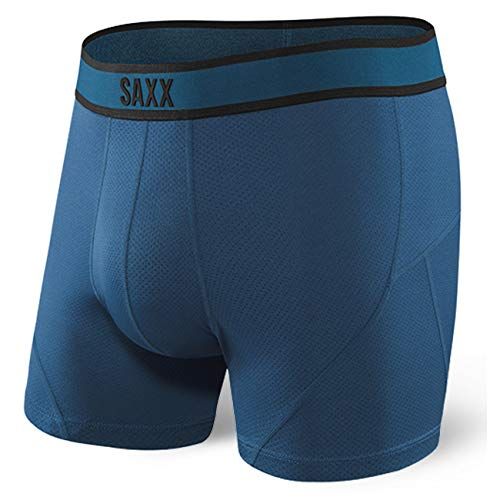 Men's quick-drying SAXX VIBE Boxer Briefs - Tropical Navy Blue. Navy Blue, BRANDS \ SAXX \ BOXER SHORTS