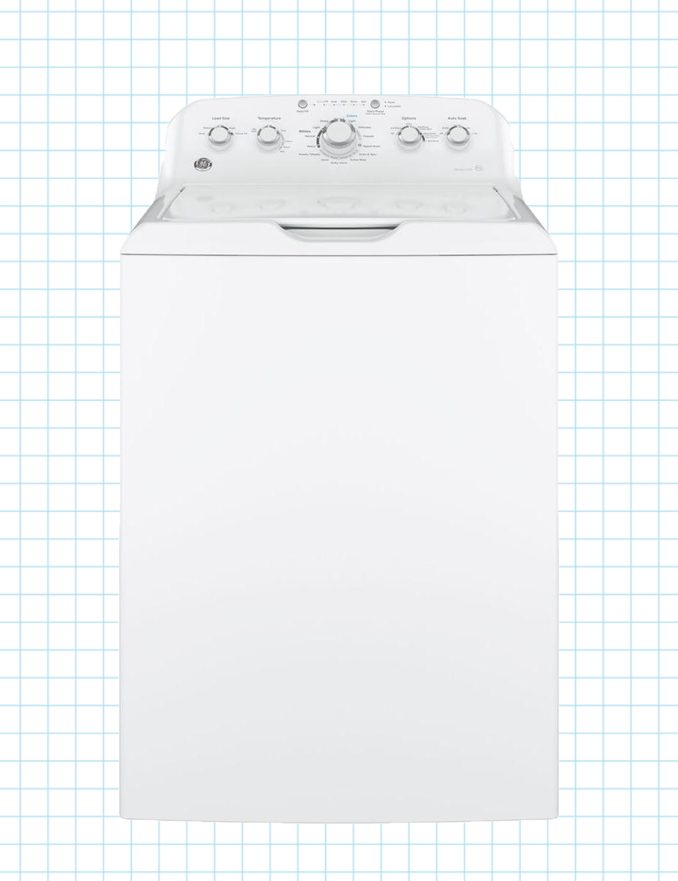 GE White Top Load Washing Machine with Stainless Steel Basket