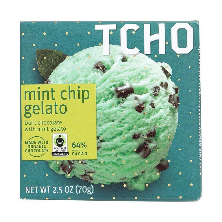 TCHO Mint Chip Gelato Dark Chocolate Bar (12-Pack)