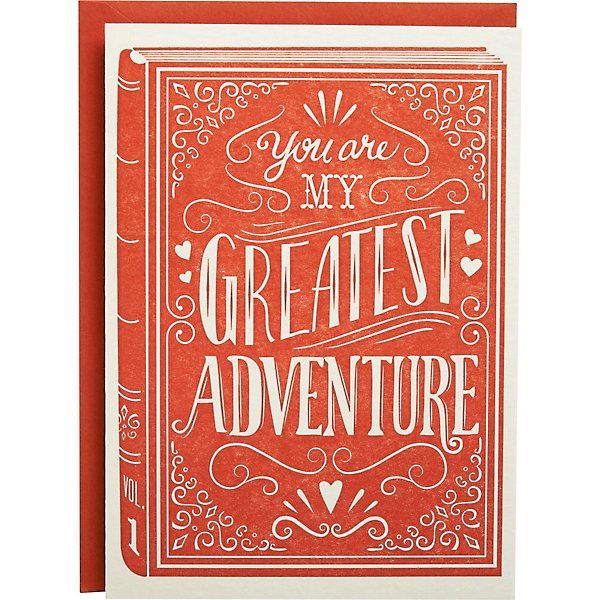 Greatest Adventure Letterpress Valentine Card