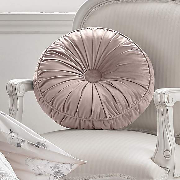 Holly Willoughby Lexi Pink Velvet Round Cushion