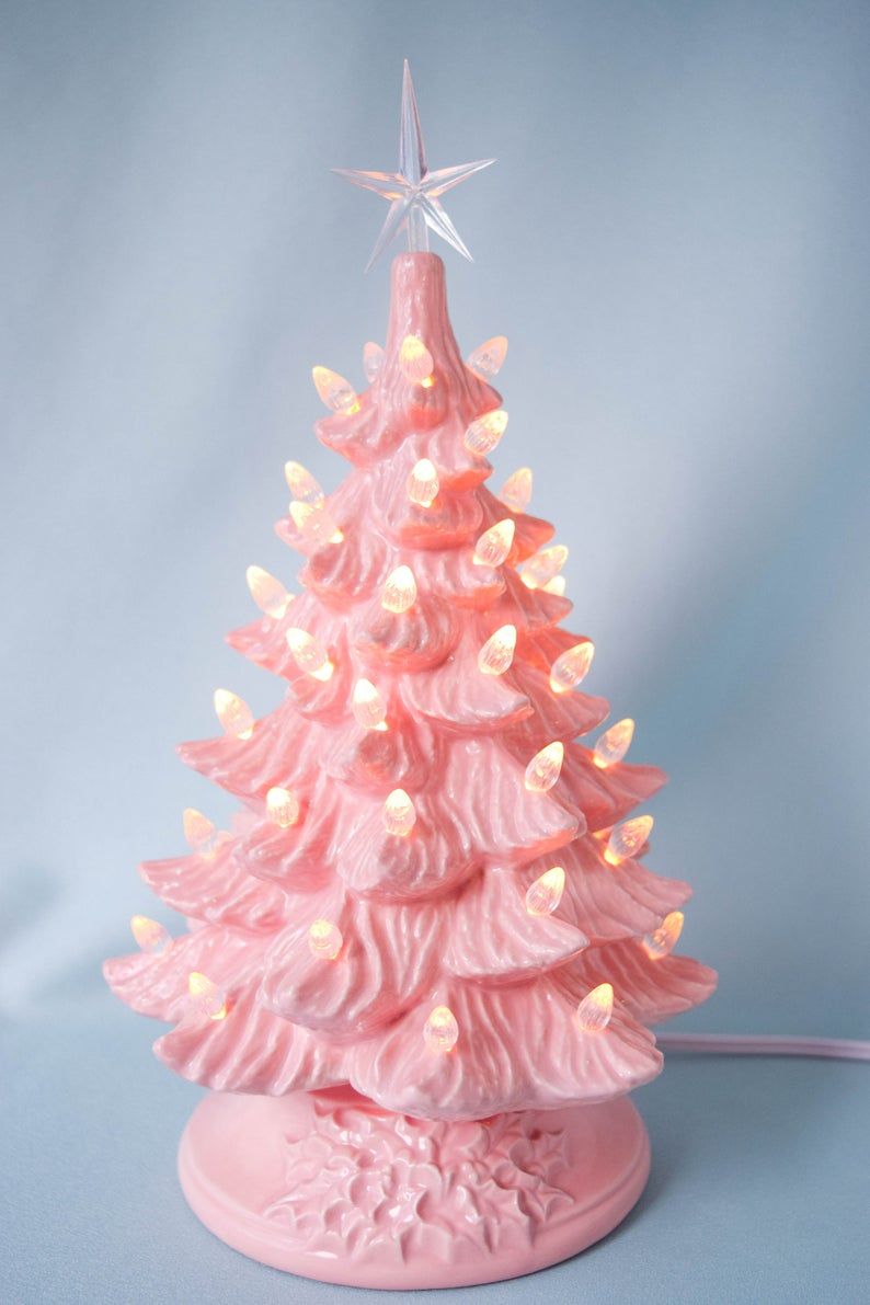 Christmas 24" Oversized Plug-In Nostalgic Tree Pink, Mr 