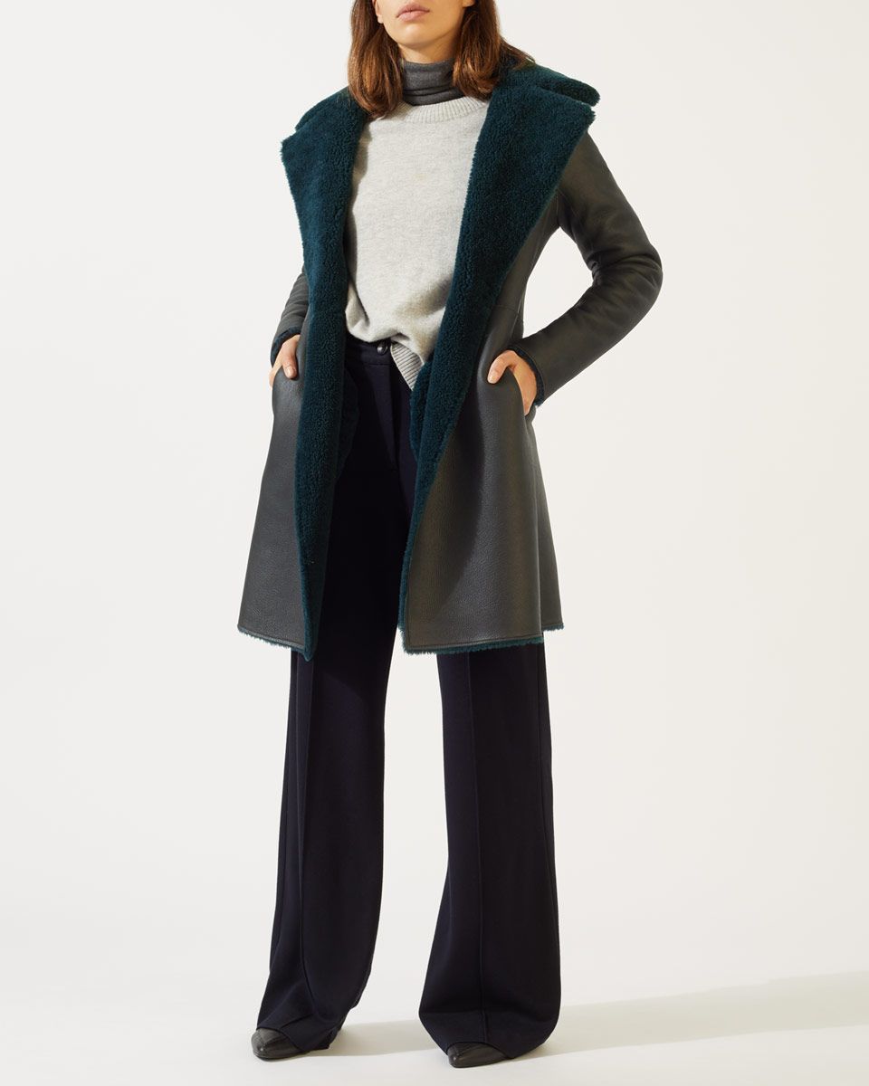 Jigsaw sheepskin clearance coat