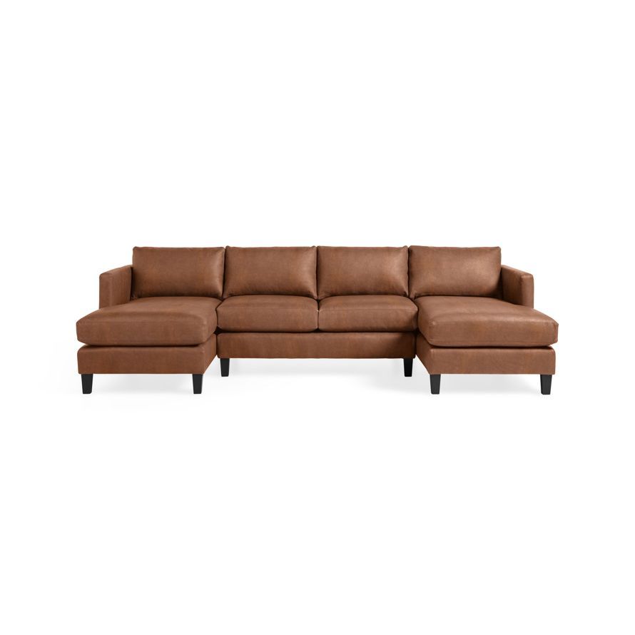 Taylor Leather Double Chaise Sectional