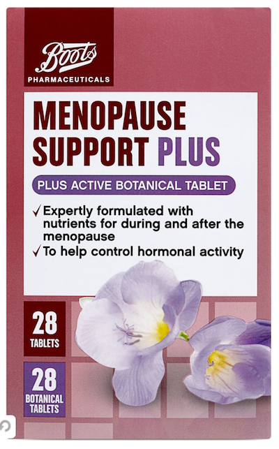 Boots Menopause Support Plus 28 + 28 Botanical tablets