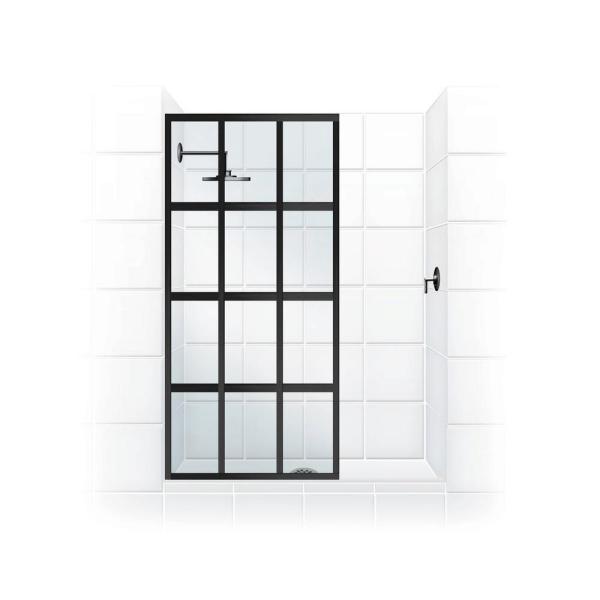 The Home Depot Sells Black Matte Gridded Glass Shower Doors