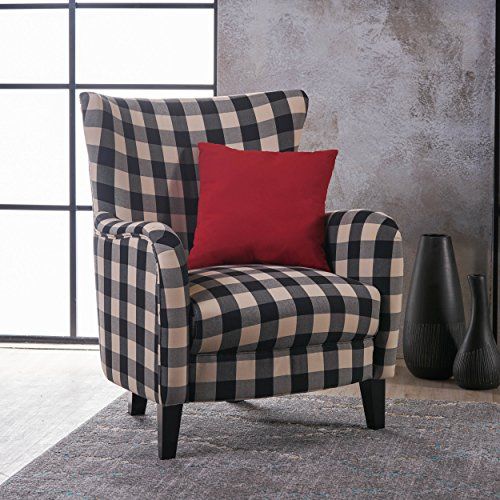 eSituro Brown Dining Chair Fabric Classic Bed Chair with Arm Large Back Support Comfy Armchair Tub Chair with Black Metal Legs Dressing Chair Corner 