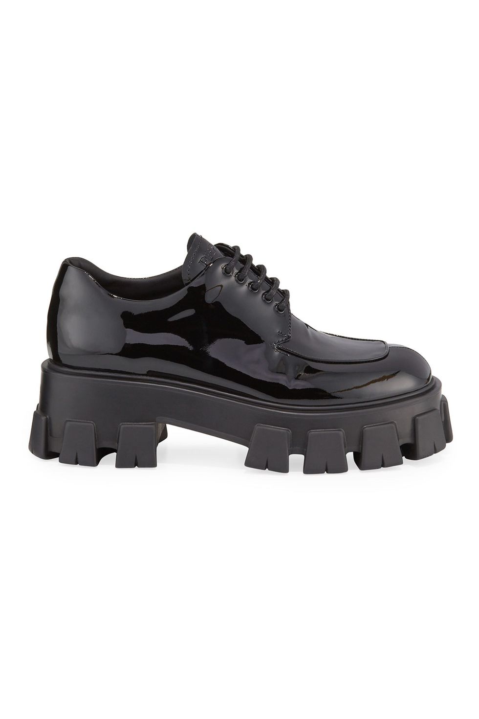 Chunky Patent Lace-Up Shoes