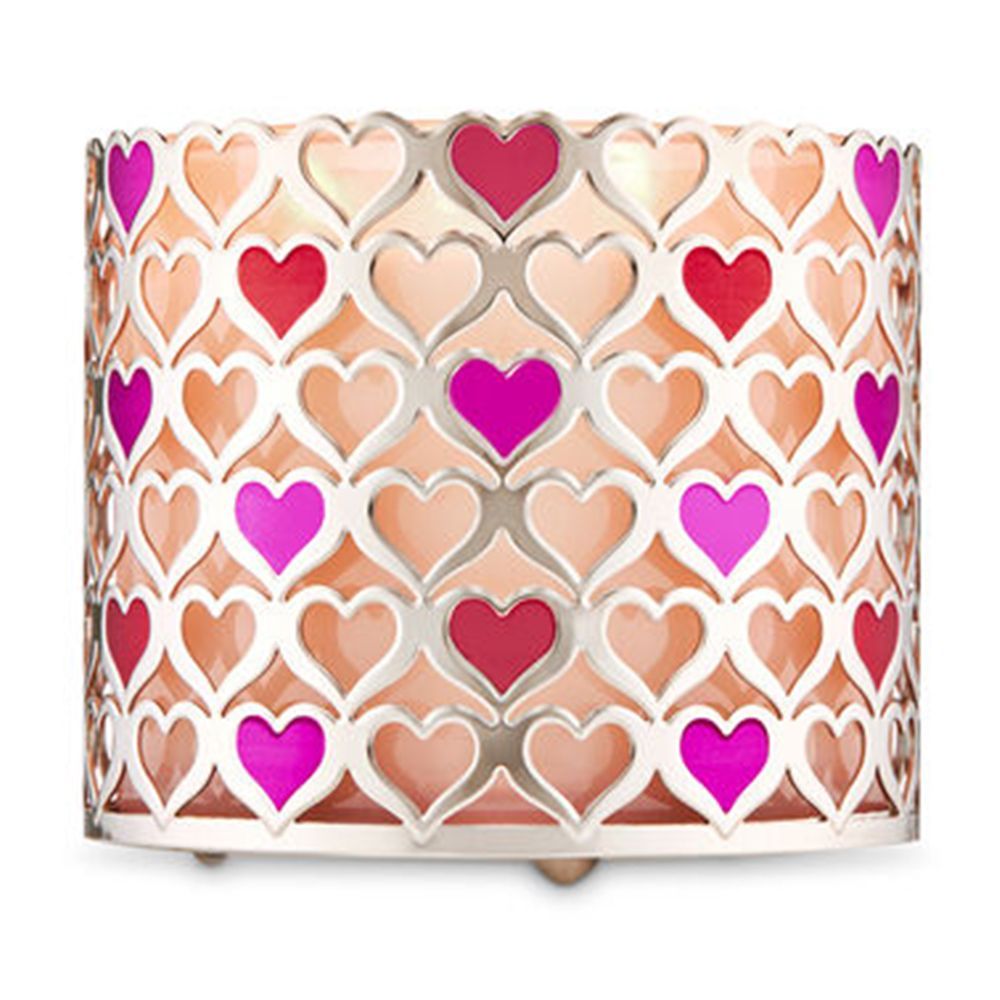 Bath & Body orders Works Pink Heart Balloon 3-Wick Candle Holders