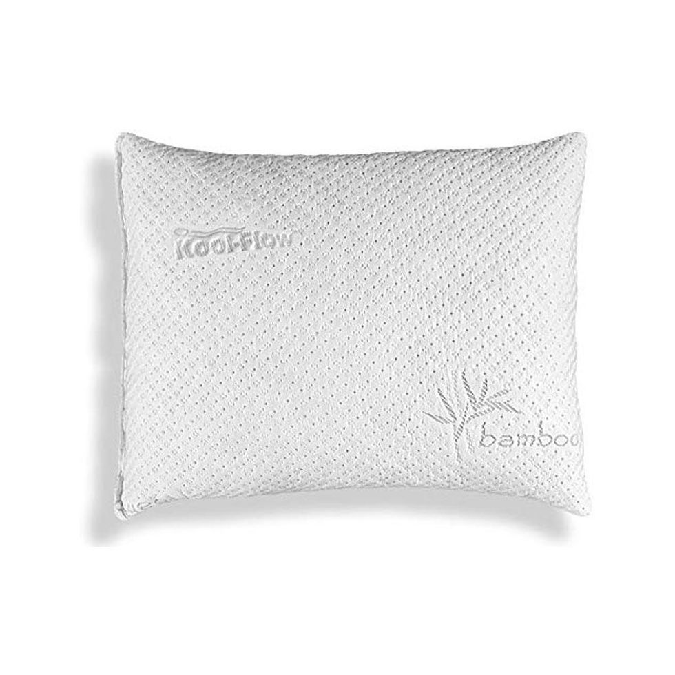 Slim Hypoallergenic Shredded Memory Foam Standard Bamboo Pillow For Stomach Sleepers