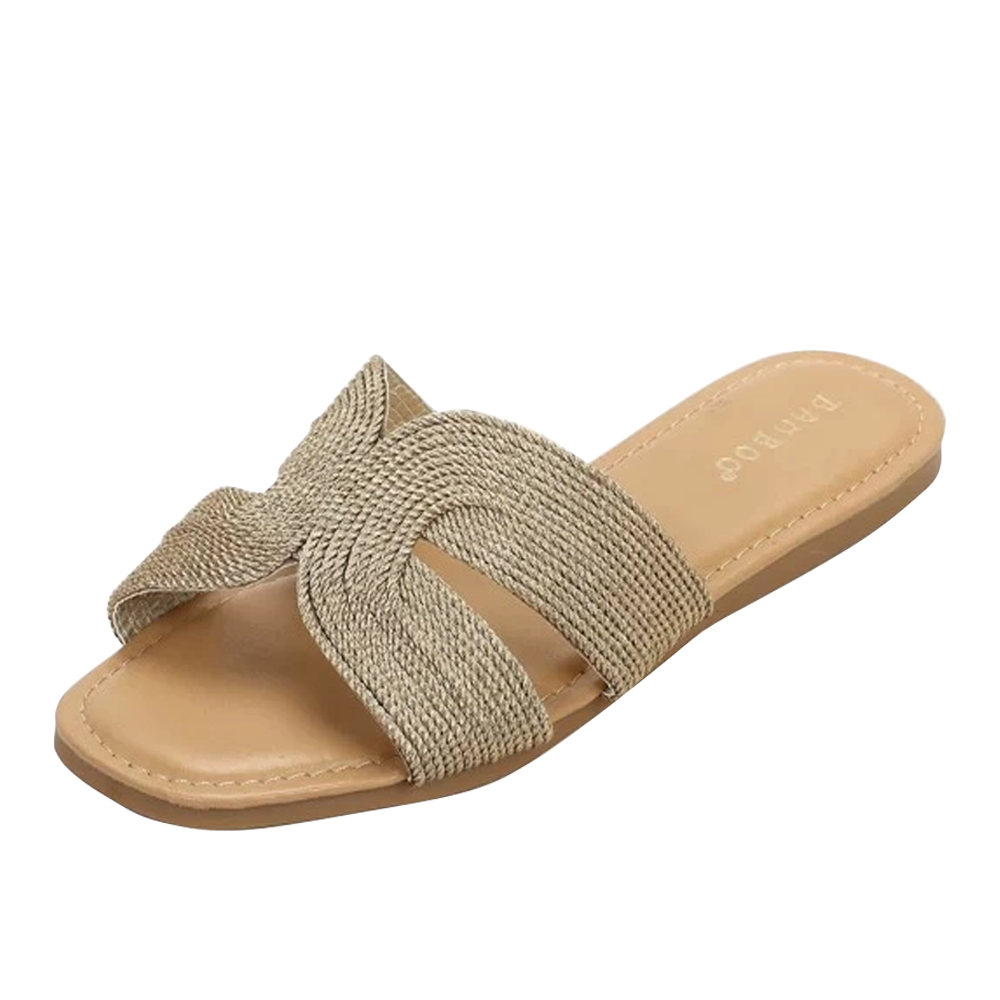 flat slip on sandals