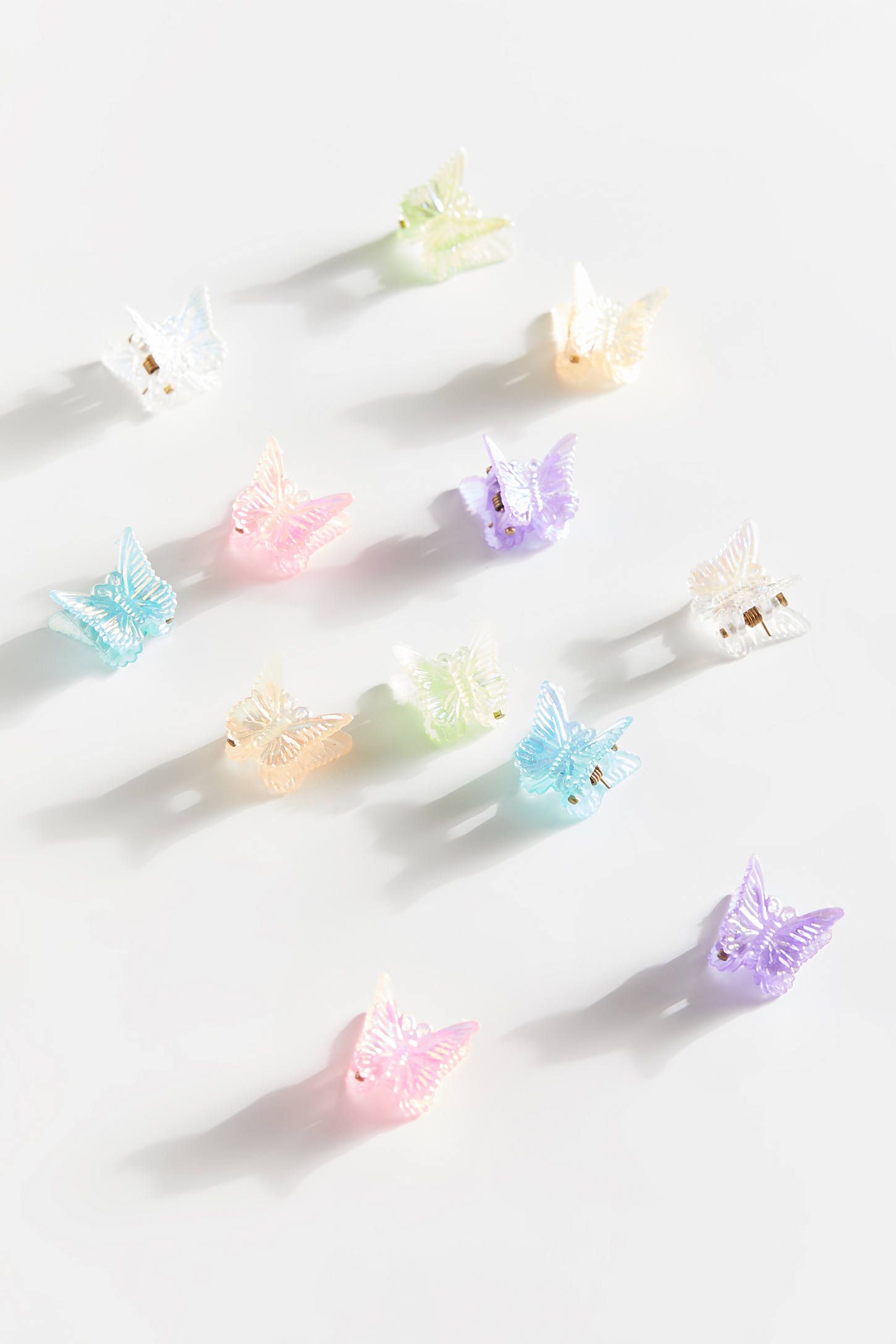 tiny butterfly hair clips