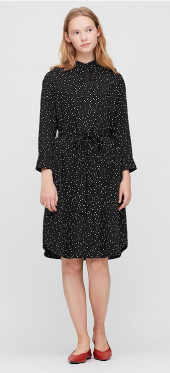 3/4 Sleeve Shirt Dress 