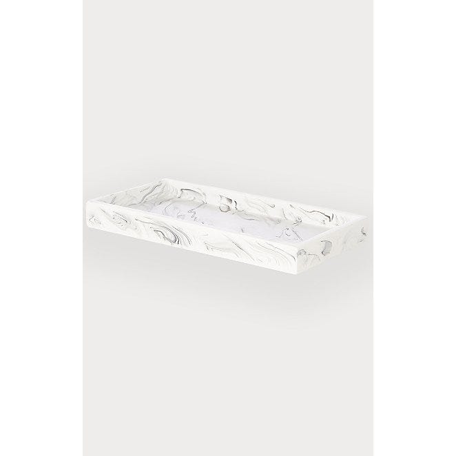 White Marble Effect Tray