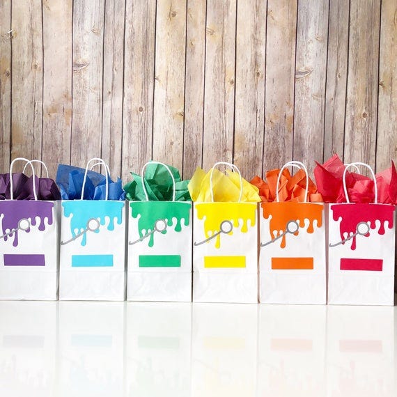 Art Party Favor Bags 