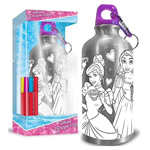 Disney Bottiglia per l'acqua che cambia colore Principesse Disney