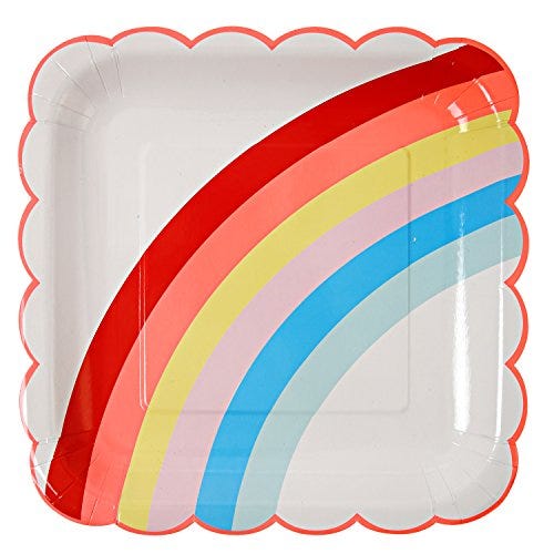 Rainbows and Unicorns Large Plates and Napkins