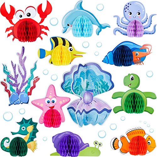12 Pieces Ocean Sea Animal Honeycomb Sea Creatures