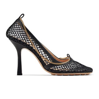 Mesh Square-Toe Pump