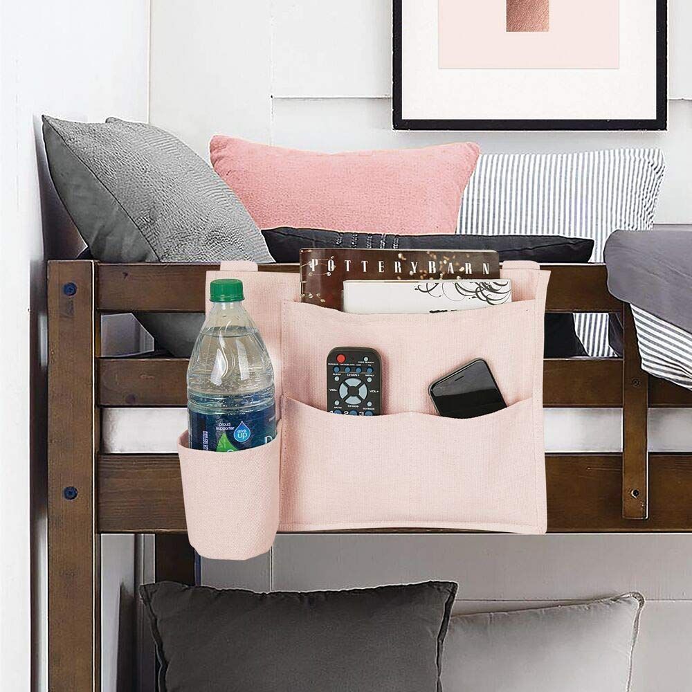 Perfect Bedside Organizer Bed Pocket Hanging Storage Bag Phone/Book/Pad Holder 