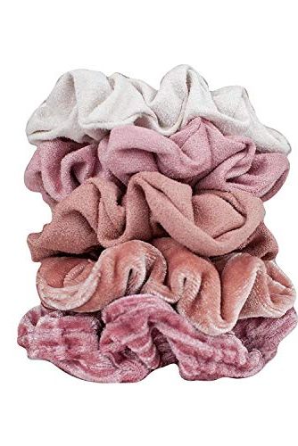 Set of Pink Velvet Scrunchies