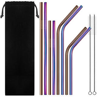 Stainless Steel Drinking Straws (Set of 8)