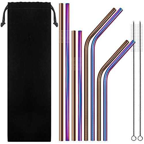 Stainless Steel Drinking Straws (Set of 8)