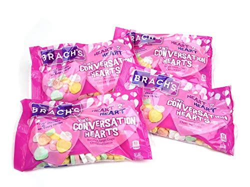 2 Brach's TINY CONVERSATION HEARTS Valentines Day Candy 14 oz.
