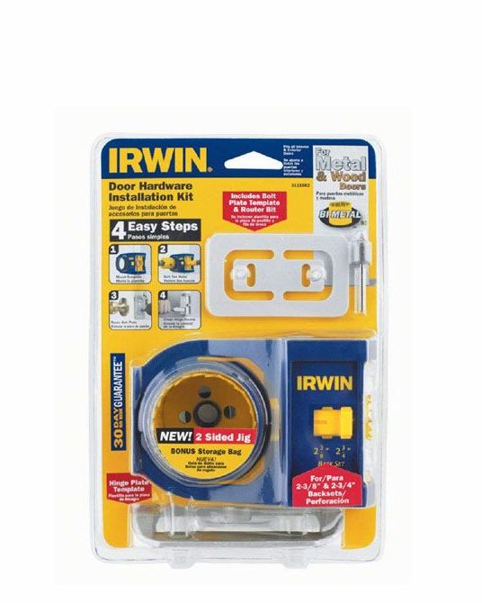 Irwin Door Lock Installation Kit for Wooden Doors