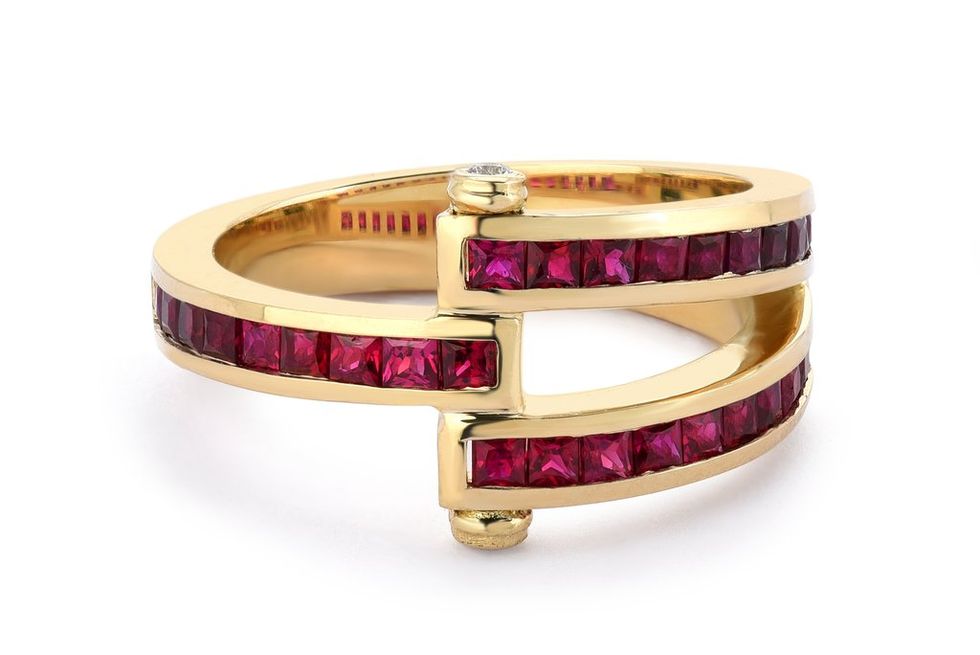 Magna Ring - Square cut Ruby