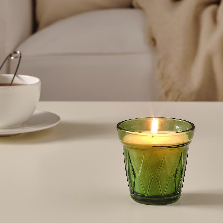 VÄLDOFT scented candle in glass