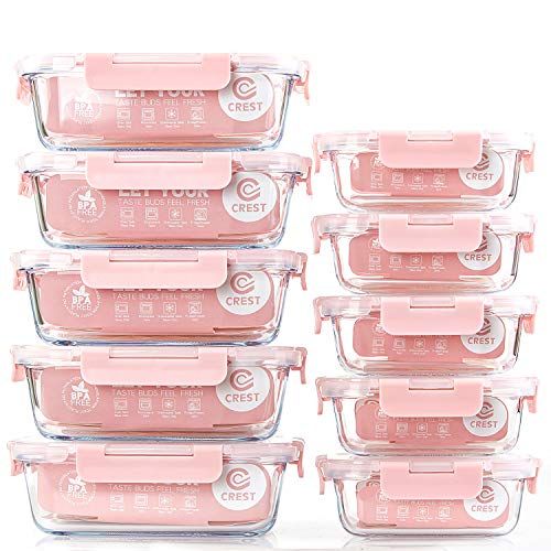 Glass Meal Prep Containers, pack of 10