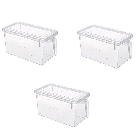 Stackable Storage Containers, 3 Pack