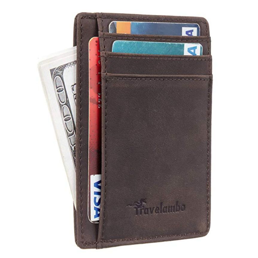 Minimalist RFID-Blocking Leather Wallet 