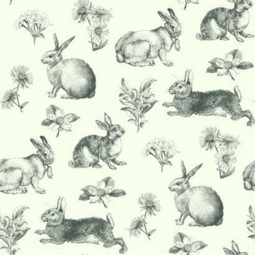 Inspired By Color Bunny Toile At4263 Wallpaper