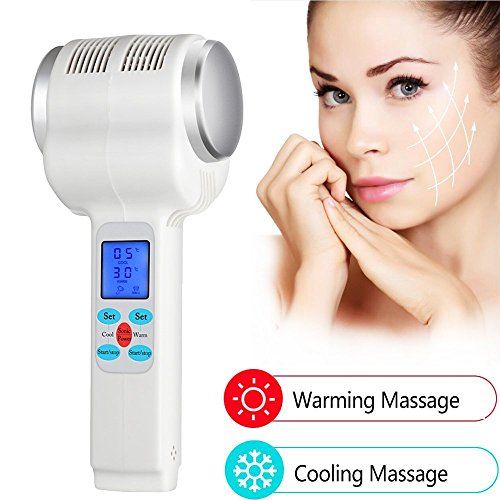 Massaggiatore per viso usando caldo e freddo