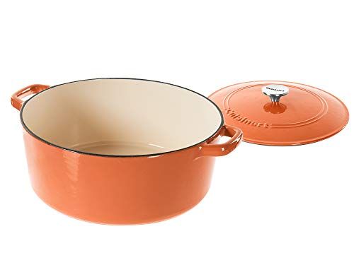 Terracotta Orange Cuisinart Cast Iron Casserole 5.5 Quart