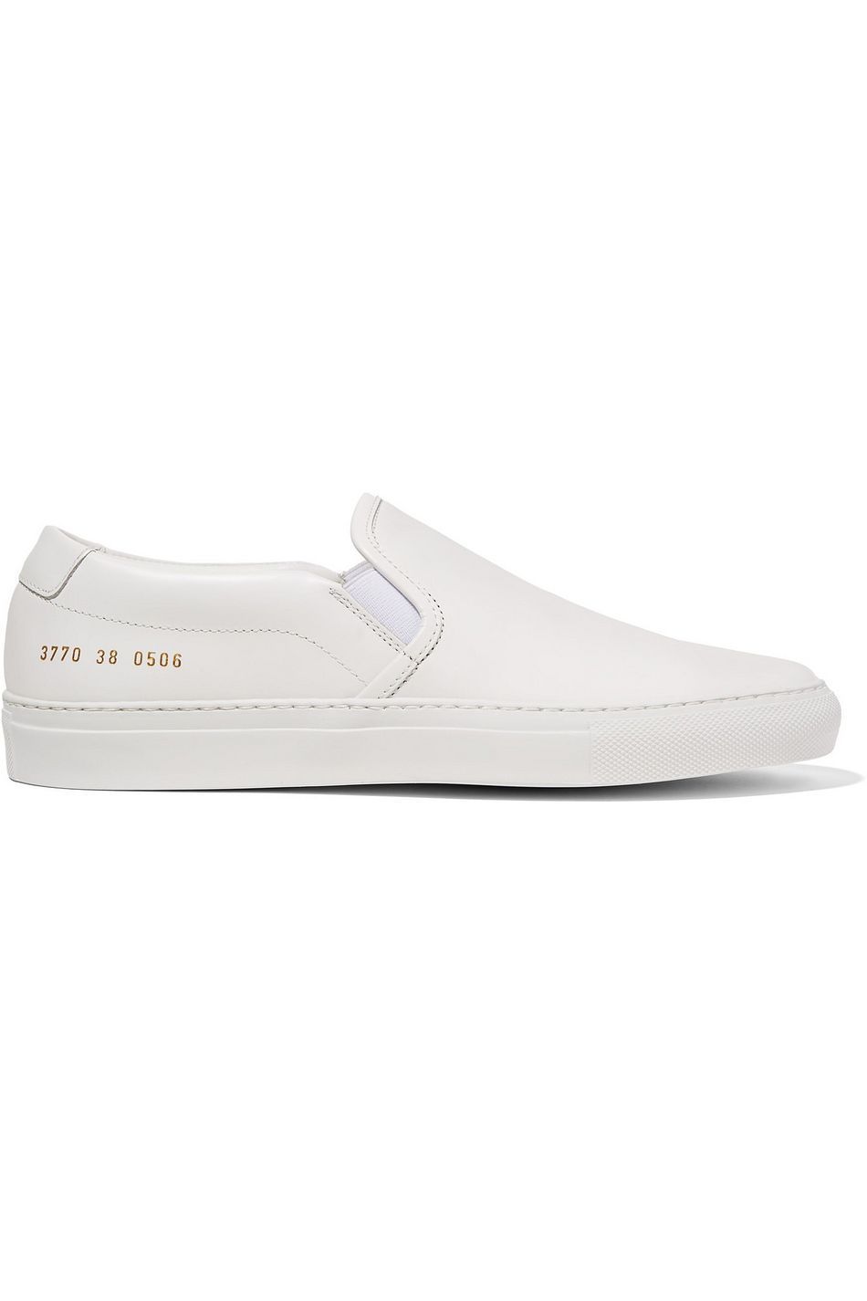 white leather slip on shoes