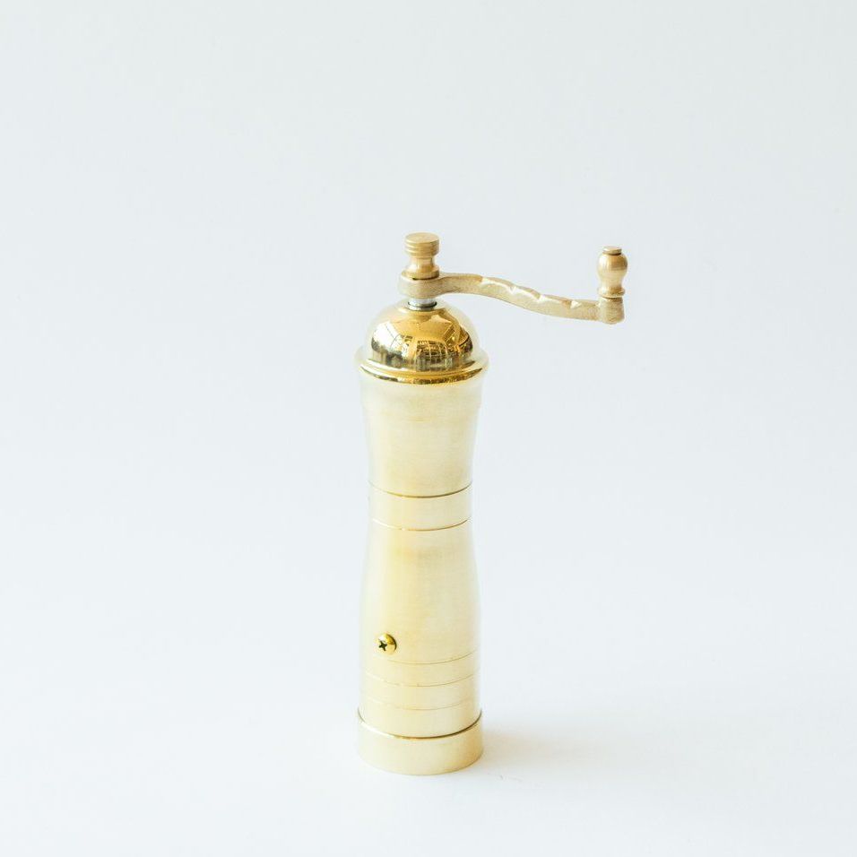 Large Brass Peppermill