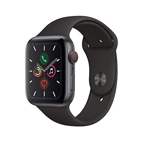 Apple Watch Series 5 (GPS + Cellular, 44 mm) Cassa in Alluminio, Grigio Siderale e Cinturino Sport - Nero