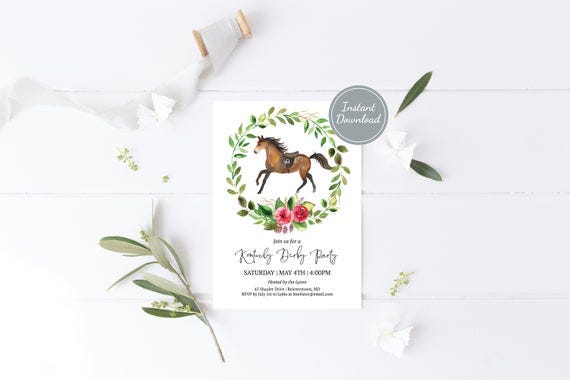 Kentucky Derby Party Invitation