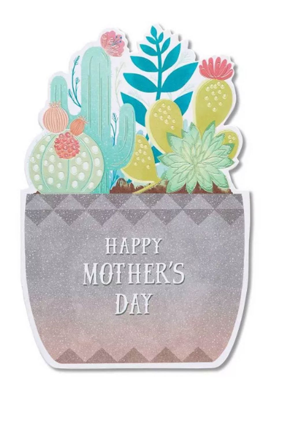 "Happy Mother's Day Card" Succulent With Foil