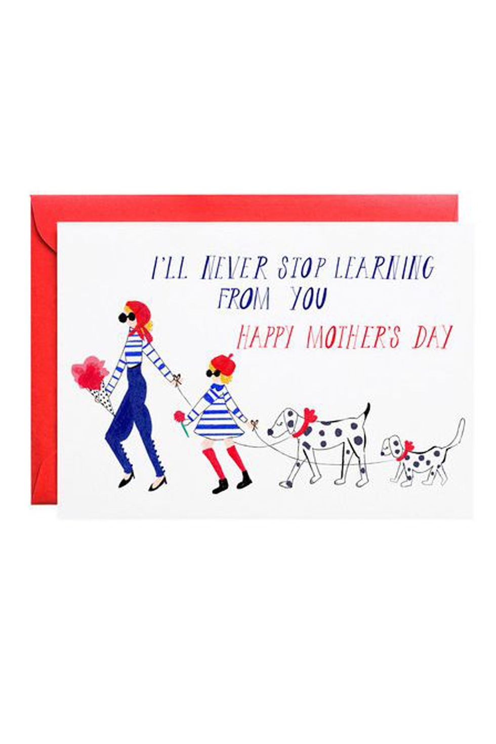 French Mommy Mother's Day Greeting Card